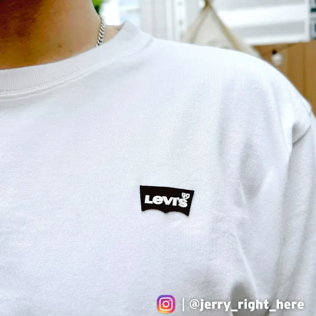 【LEVIS 官方旗艦】男款 重磅短袖T恤 / 精工迷你立體膠印Logo / 220GSM厚棉 白 人氣新品 A6382-0000