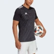 【adidas 愛迪達】T Icon23 Jsy 男 短袖上衣 足球 球衣 V領 運動 吸濕 排汗 修身版型 黑(HR2629)