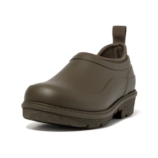 【FitFlop】WONDERCLOG NEON-POP WATERPROOF RUBBER CLOGS輕量雨鞋-女(苔蘚綠)