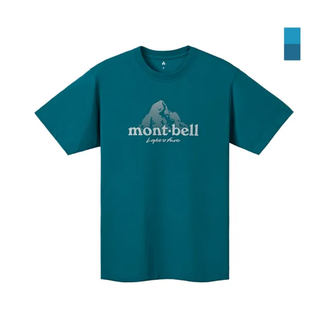 【mont bell】快乾排汗衣 中性 亮藍 深野鴨綠 Wickron T Dot Logo 1114471