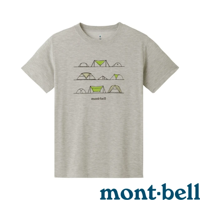 【mont bell】Wic.T Ks Tent 帳篷童款短排T 灰色 1114575HCH(1114575HCH)