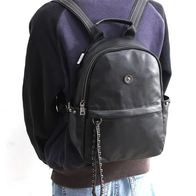【巴黎精品】真皮後背包雙肩包真皮包包側背包隨身手提包(休閒旅行耐磨女包包a1bk137)