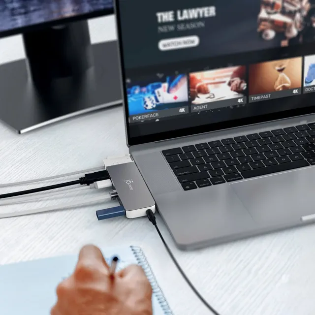 【j5create 凱捷】USB-C MacBook Pro/Air M1/M2擴充集線器 支援USB4 適用2021/2022以後機種(JCD395)