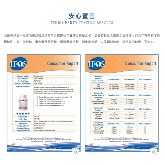 【NORDIC NATURALS 北歐天然】好孕到魚油加強膠囊食品 Prenatal DHA 1瓶組(90顆/瓶)