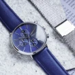 【Relax Time】日本機芯三眼計時腕錶/藍40mm(RT-85-2)