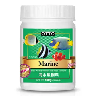 【OTTO 奧圖】海水魚飼料 400g(適合慈鯛/蝶魚/蓋刺魚與粗皮鯛)