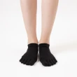 【WARX】薄款經典素色船型五趾襪-黑(除臭襪)
