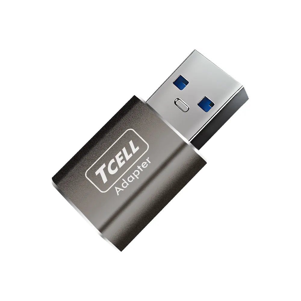 【TCELL 冠元】Type-C to USB 3.2 A  高速高質感轉接頭(太空灰)