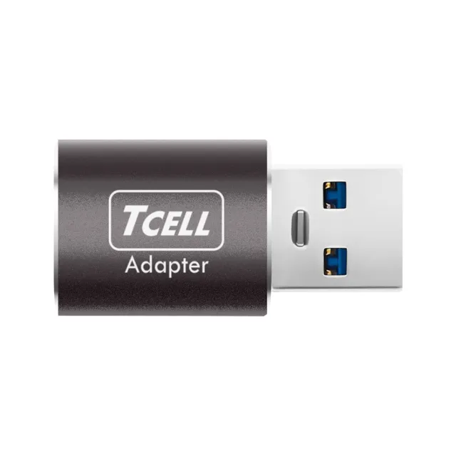 【TCELL 冠元】Type-C to USB 3.2 A  高速高質感轉接頭(太空灰)