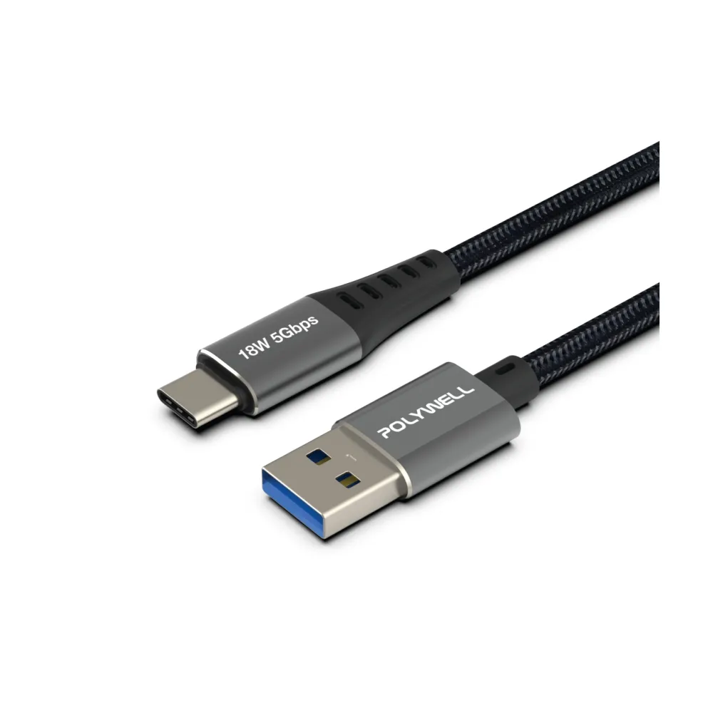 【POLYWELL】USB 3.1傳輸線 Type-C To Ａ /2M