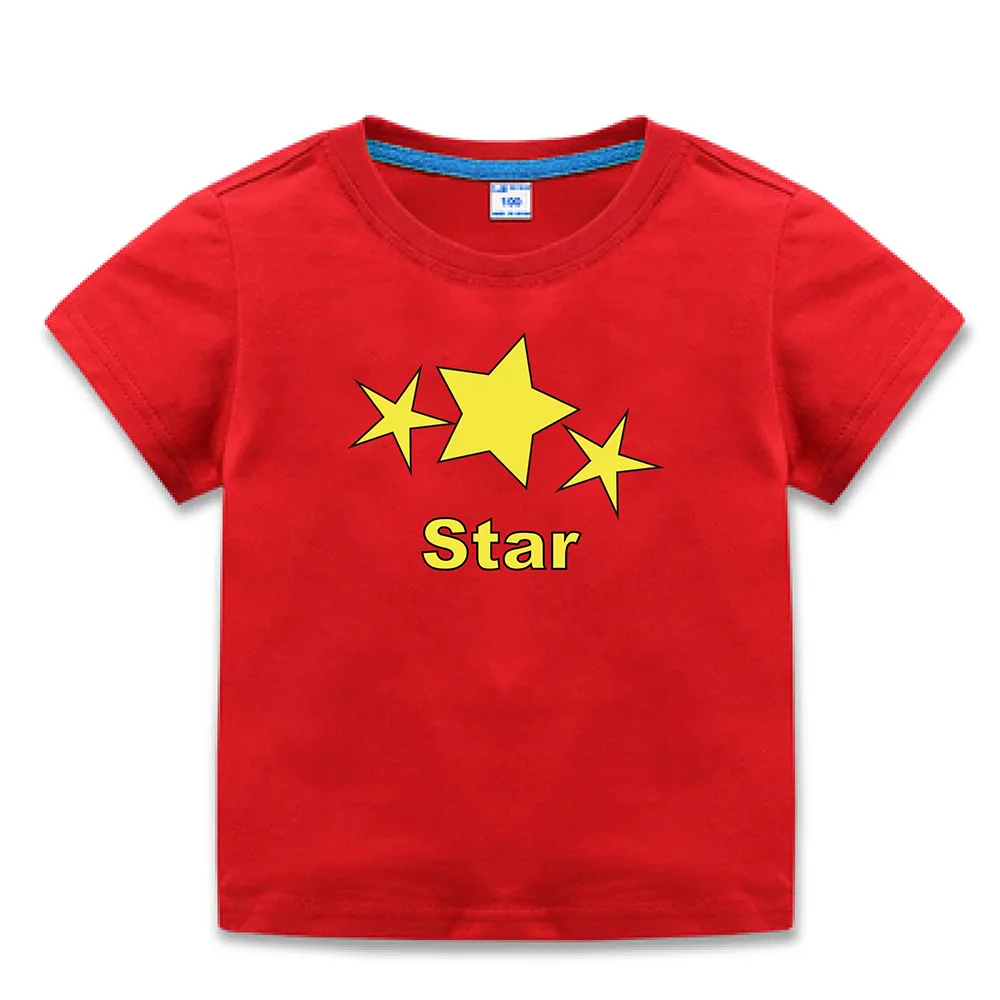 【時尚Baby】男童 短袖T恤 紅色星星純棉短袖上衣(男中小童裝 春夏T恤 純棉運動休閒上衣)