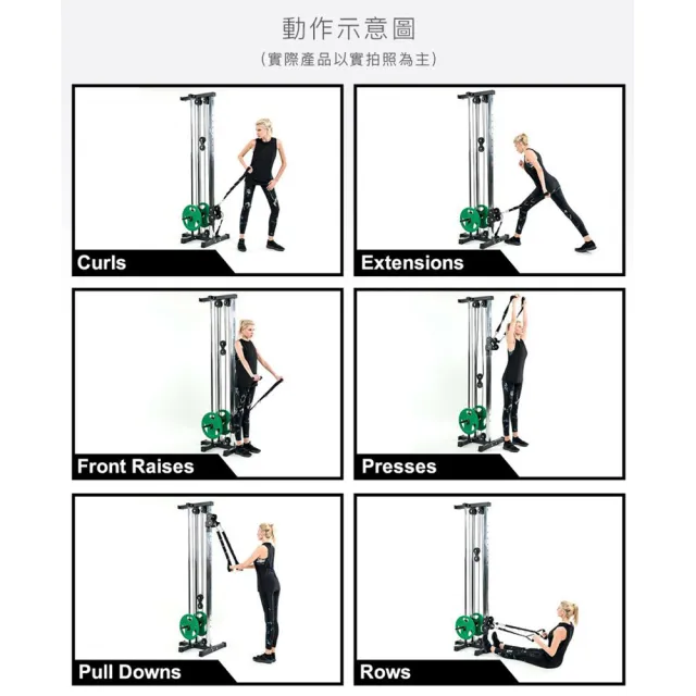 【Fitek】多功能鎖牆滑輪機 雙滑輪系統 划船上拉下拉(牆掛健身滑輪下拉機 壁掛高拉低拉機 飛鳥機)