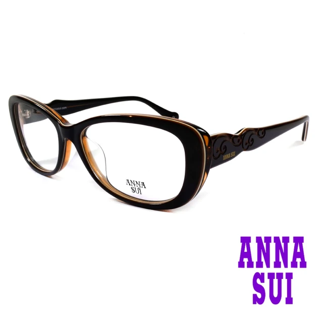 ANNA SUI 安娜蘇 印象圖騰造型光學眼鏡(AS635-102-咖)