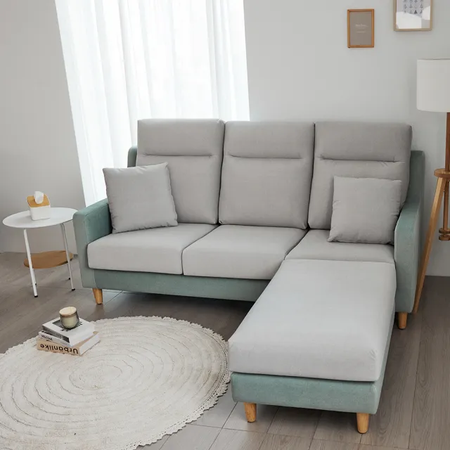 【完美主義】哥本哈根北歐風3人座沙發+腳椅(200cm)