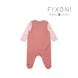 【Brands4Kids】浮花朵朵-長袖連身套裝-深粉橘_Fixoni系列(3種尺寸可選)