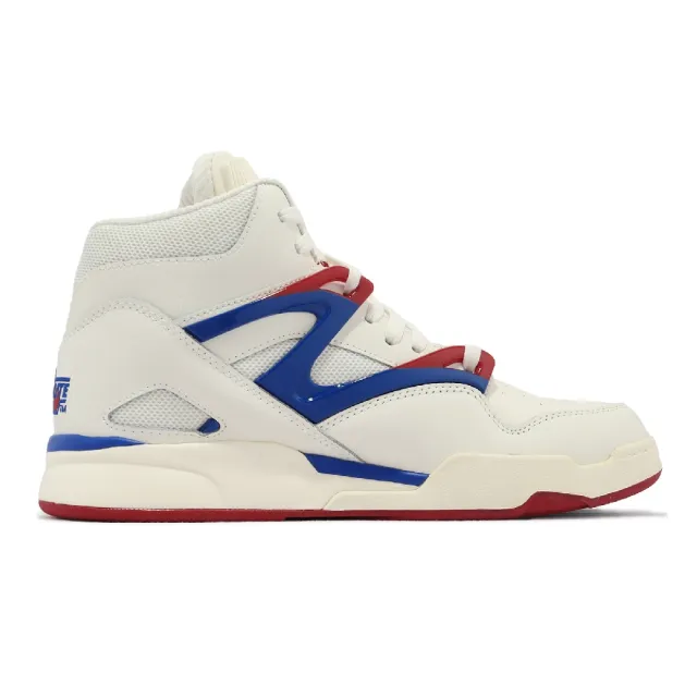 【REEBOK】籃球鞋 Pump Omni Zone II 米白 藍 紅 男鞋 美國配色 復古 充氣(HR0035)