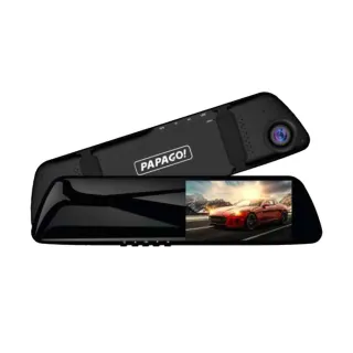 【PAPAGO!】DVR PAPAGO FX770後視鏡雙鏡頭+測速 附32G記憶卡 安裝費另計(車麗屋)