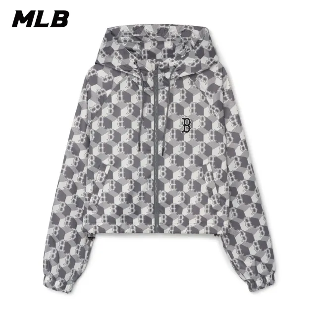 【MLB】女版防風外套 MONOGRAM系列 波士頓紅襪隊(3FWJM0431-43GRS)