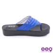【ee9】晶鑽精緻車縫線厚底夾腳拖鞋-藍色-7601861 70(夾腳拖鞋)