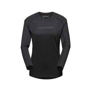 【Mammut 長毛象】Selun FL Longsleeve Logo Women 機能LOGO長袖T恤 黑色 女款 #1016-01450