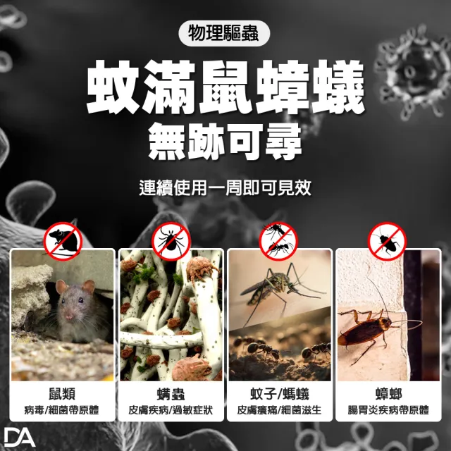 【DA】超聲波驅蚊燈 三入組(驅蚊/驅鼠/除螨/感光小夜燈 簡約設計不占空間)