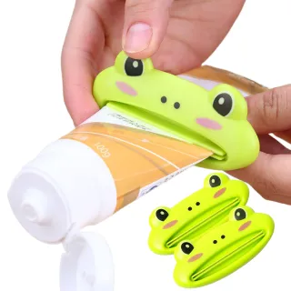 【擠出一生】買一送一可愛青蛙造型擠牙膏夾(擠壓夾 懶人神器 洗面乳 藥膏 軟管 居家生活用品)