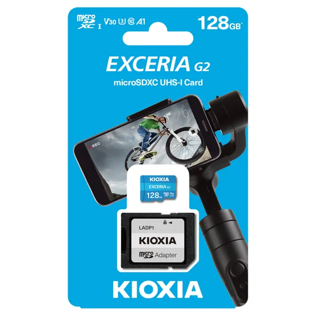 【KIOXIA  鎧俠】EXCERIA Micro SDHC R100MB UHS-I 128GB 記憶卡(附轉卡)