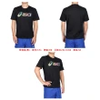 【asics 亞瑟士】男女短袖T恤-台灣製 吸濕排汗 慢跑 運動 上衣 亞瑟士 黑彩色(2033B666-001)