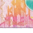 【Marushin 丸真】迪士尼 小美人魚 滾邊刺繡純棉小方巾 海底城堡(生活 雜貨)