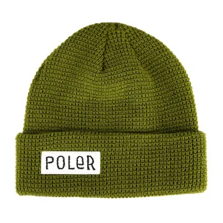 【POLER STUFF】WORKERMAN BEANIE 布標反摺毛帽(橄欖綠)