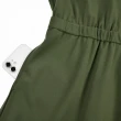 【ILEY 伊蕾】甜美幸運草刺繡連帽後壓褶縲縈洋裝(綠色；M-XL；1231247001)