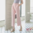 【2CV】回到少女雙釦造型長腿寬褲NT048(門市熱賣款)