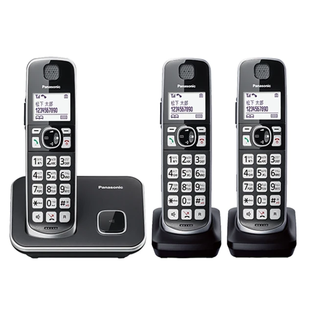 【Panasonic 國際牌】KX-TGE613TWB(中文顯示數位無線電話)