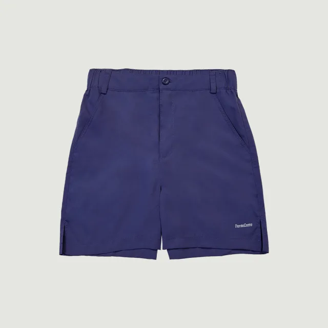 【Hang Ten】女裝-REGULAR FIT提織吸濕排汗短褲(深藍)