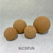 【NicoFun 愛定做】yoga 瑜珈球 天然軟木 按摩球 口袋筋膜球 軟球 遊戲球 握力球 穴位點按壓(直徑8cm)