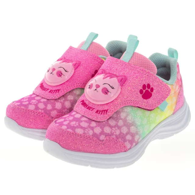 【SKECHERS】女嬰童系列燈鞋 GLIMMER KICKS(302698NPKMT)