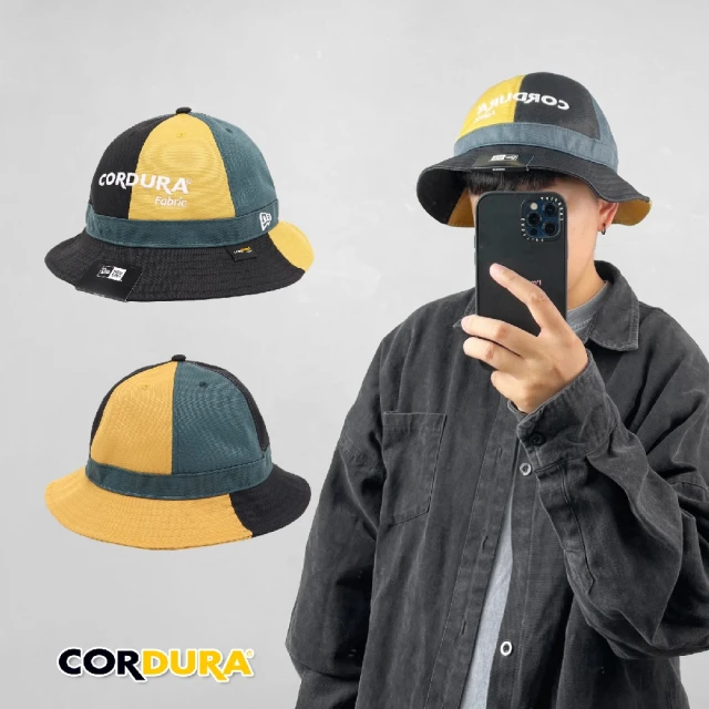 【NEW ERA】漁夫帽 Cordura Recycled 帽子 男女款 黑 綠 黃 撞色 遮陽 防曬 抗撕裂(NE13529203)