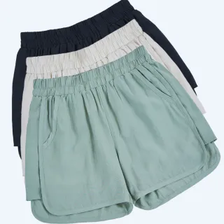 【5th STREET】女裝 短褲 抗UV 涼感短褲 彈性 女短褲 綠色 杏色 黑色(927025)