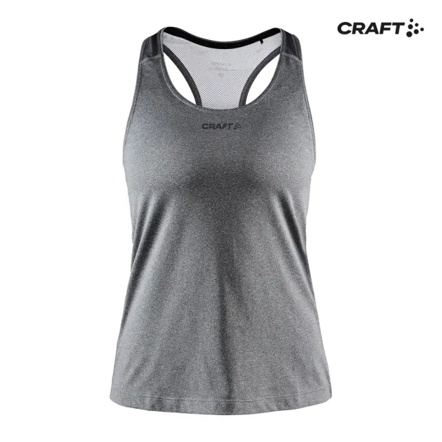 【CRAFT】女 ADV ESSENCE SINGLET W DK GREY MELANGE 運動背心(1908770-975000)