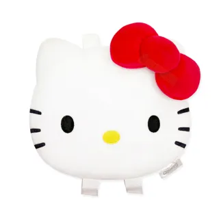 【享夢城堡】汽車座椅兩用頭枕置物袋頭型造型(HELLO KITTY 經典絨毛-紅)