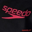 【SPEEDO】女 運動兩件式平口泳裝(黑/桃紅)