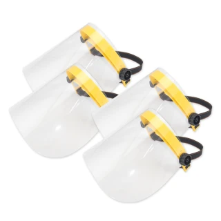 【黑魔法】MIT全面性防飛沫粉塵防護面罩(黃色款 台灣製造4入)