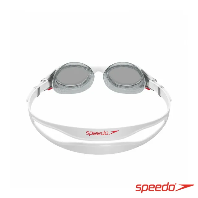 【SPEEDO】成人 運動泳鏡 Biofuse2.0(白/紅)