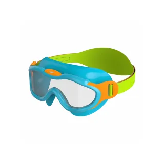 【SPEEDO】幼童 運動泳鏡 Biofuse 面罩(藍/綠)