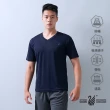 【遊遍天下】二件組 MIT男款吸濕排汗抗UV機能V領衫T恤(M-5L)