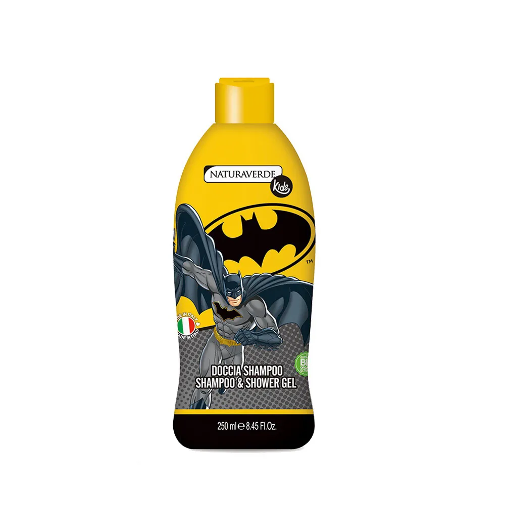【Naturaverde BIO】自然之綠-正義聯盟蝙蝠俠雙效沐浴洗髮露(250ml/四歲以上適用)