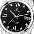 【TITONI 梅花錶】Airmaster 空中霸王系列-黑色錶盤不鏽鋼錶帶/38.5mm(83909 S-354)