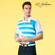 【Jack Nicklaus 金熊】GOLF男款吸濕排汗數位印花高爾夫球衫/POLO衫(藍色)