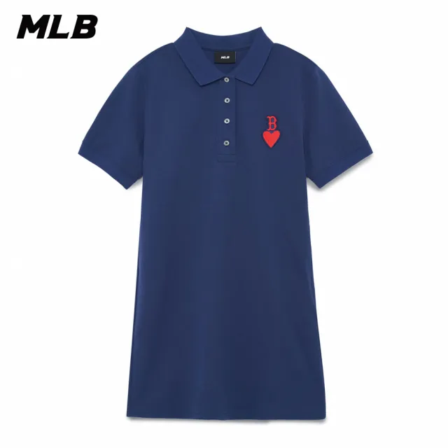 【MLB】連身裙 長版上衣 Heart系列 波士頓紅襪隊(3FOPH0133-43NYS)