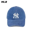 【MLB】N-COVER 牛仔丹寧可調式軟頂棒球帽 紐約洋基隊(3ACPD013N-50INS)